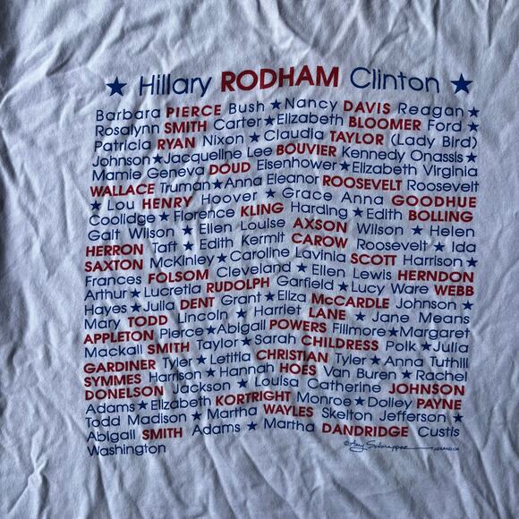 VINTAGE FIRST LADY SHIRT OBSCURE NICHE PRESIDENTS HISTORICAL FEMINISM 90S XL - Picture 1 of 5